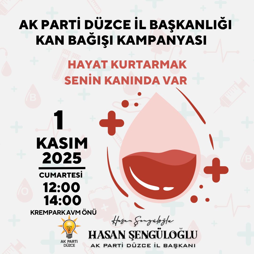 Düzce’de Kızılay İş Birliğiyle Kan Bağışı Kampanyası: Bir Damla Kan, Bin Umut!